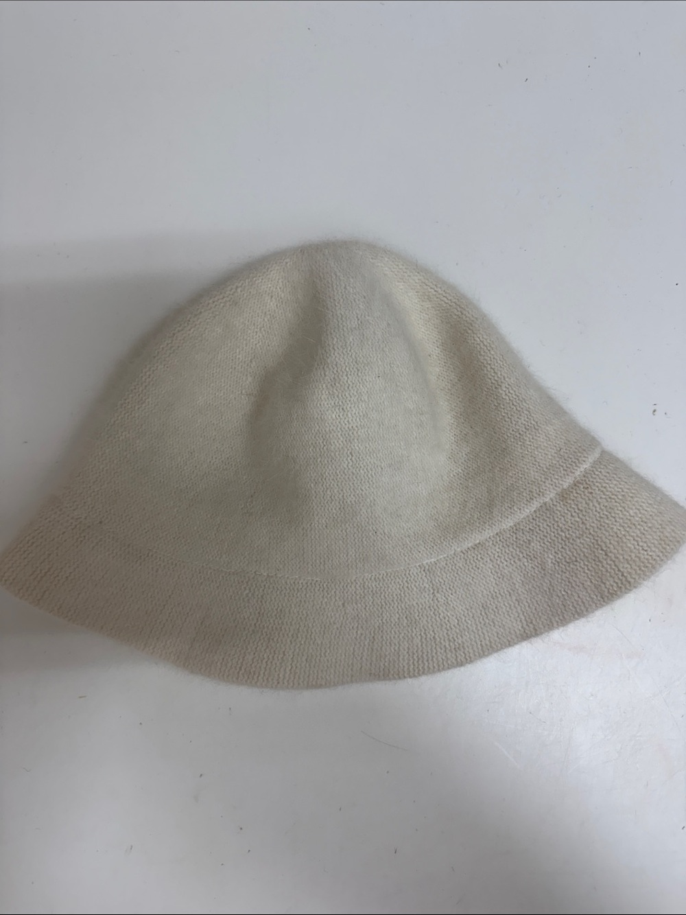 Betmar Angora Soft Knit Bucket Hat in Cream